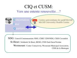 ciq et cusm vers une entente renouvel e