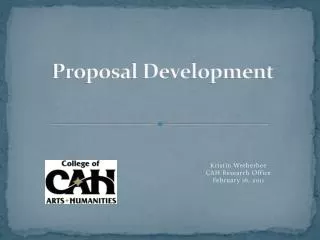 Proposal Development
