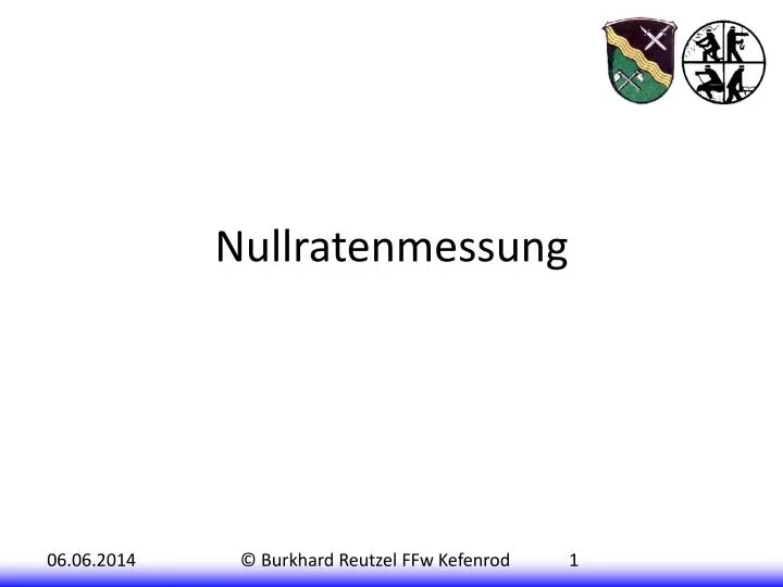 nullratenmessung