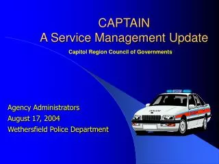 CAPTAIN A Service Management Update