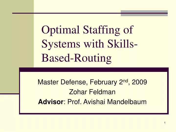 optimal staffing of systems with skills based routing