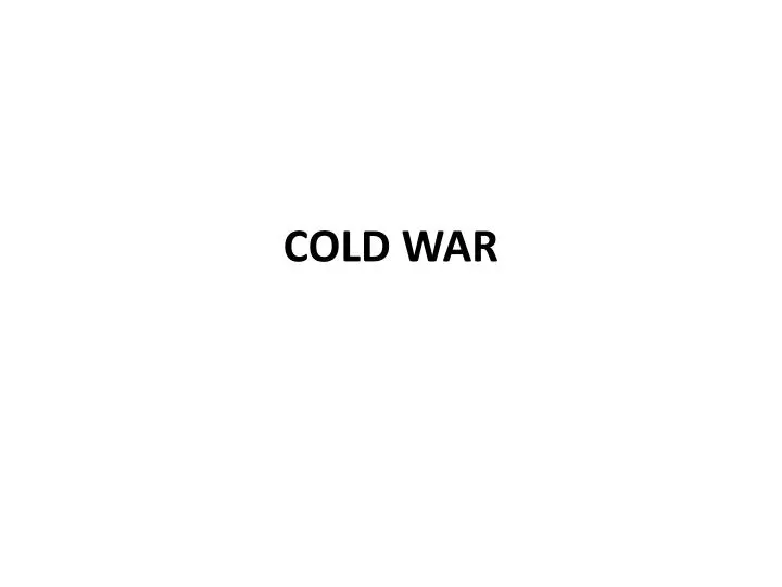 cold war