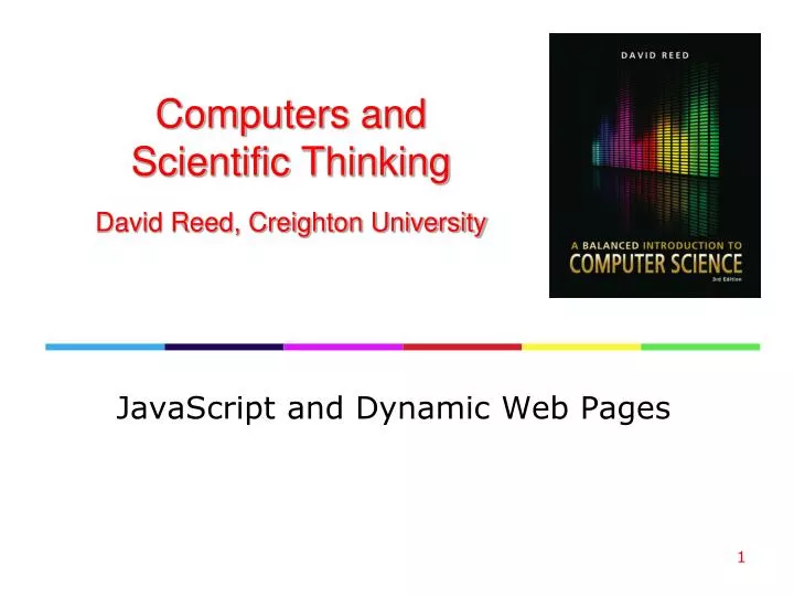 computers and scientific thinking david reed creighton university