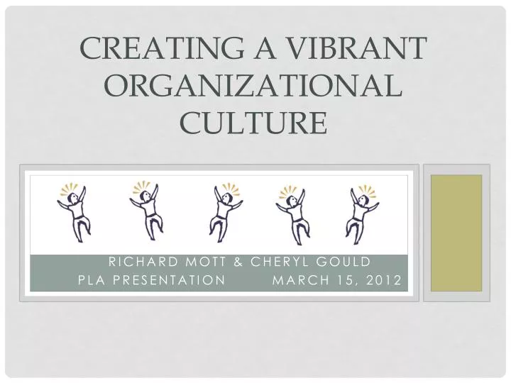 creating a vibrant organizational culture