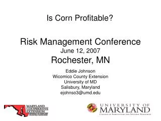 Risk Management Conference June 12, 2007 Rochester, MN