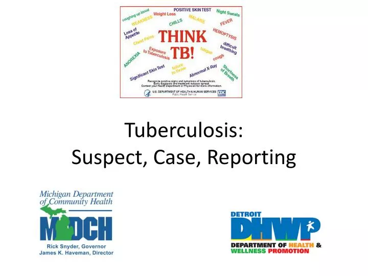 tuberculosis suspect case reporting