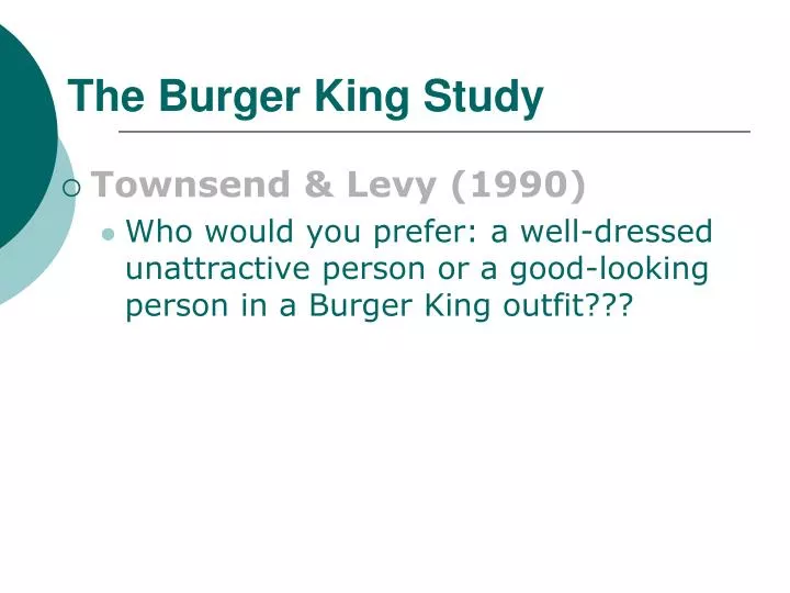 the burger king study