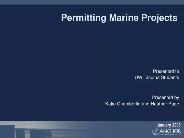 permitting marine projects