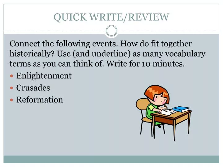 quick write review