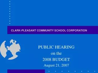 CLARK-PLEASANT COMMUNITY SCHOOL CORPORATION