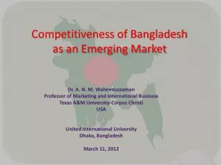 Competitiveness of Bangladesh as an Emerging Market