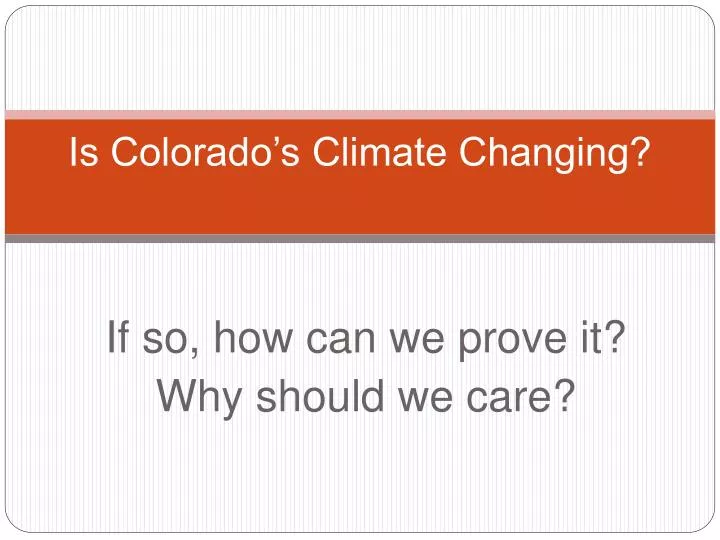 is colorado s climate changing