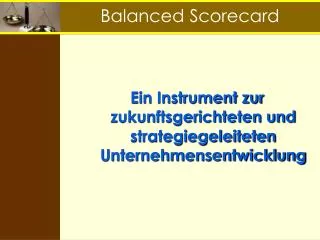balanced scorecard