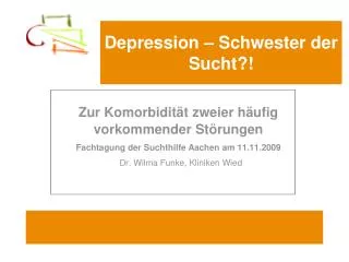 depression schwester der sucht