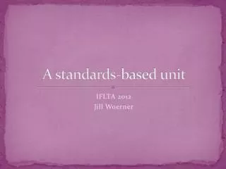 A standards-based unit
