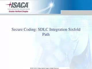Secure Coding: SDLC Integration Sixfold Path