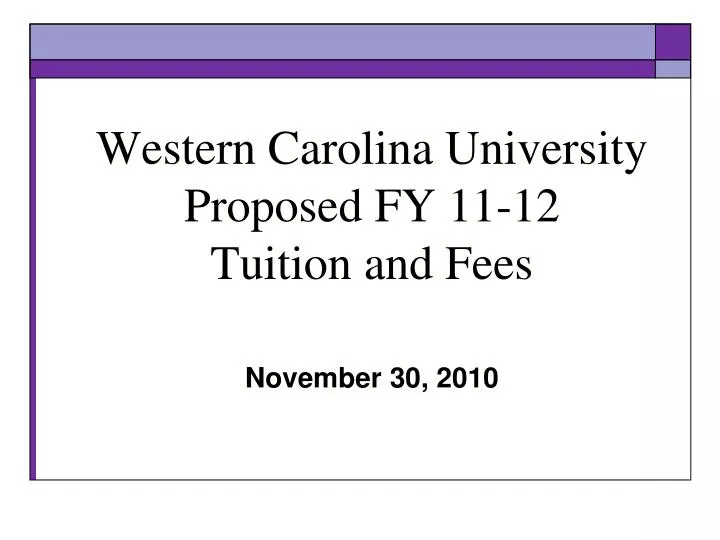 western carolina university proposed fy 11 12 tuition and fees
