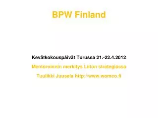 BPW Finland