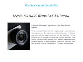 Samsung NX 20-50mm F3.5-5.6 Review