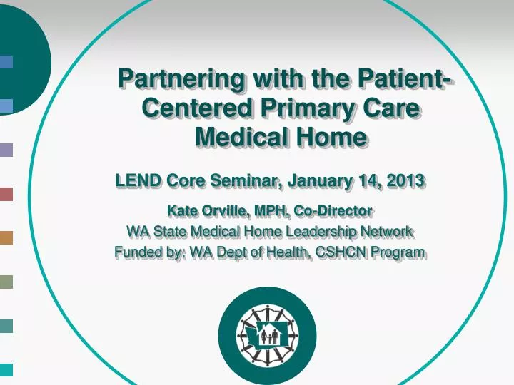 partnering with the patient centered primary care medical home