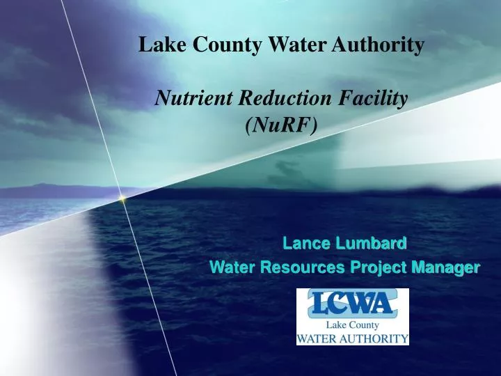 lake county water authority nutrient reduction facility nurf