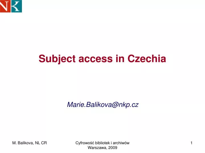 subject access in czechia