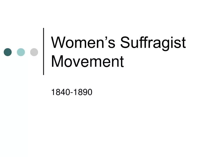 women s suffragist movement