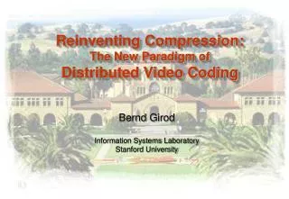 Reinventing Compression: The New Paradigm of Distributed Video Coding