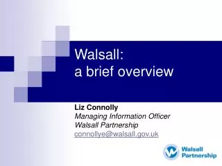 Walsall: a brief overview