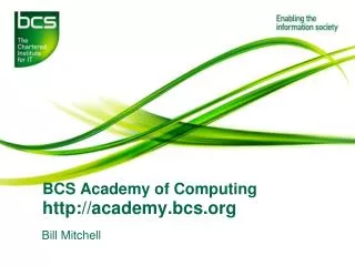 BCS Academy of Computing http://academy.bcs.org