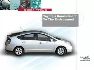 Toyota’s Commitment To The Environment