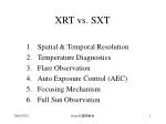 Comparative Analysis of XRT and SXT on Solar-B - slide 1