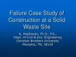 Failure Case Study of Construction at a Solid Waste Site - slide 1