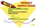 PRESENT SIMPLE TENSE - slide 1