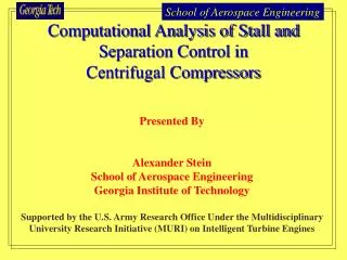 Computational Analysis of Stall and Separation Control in Centrifugal Compressors