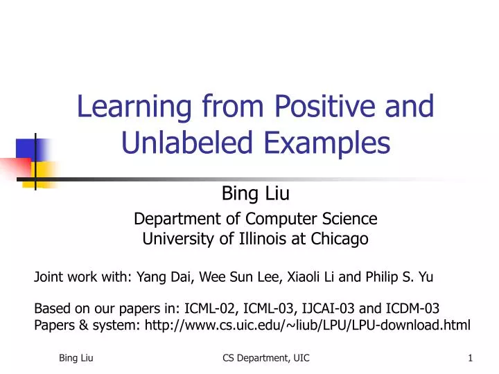 learning from positive and unlabeled examples
