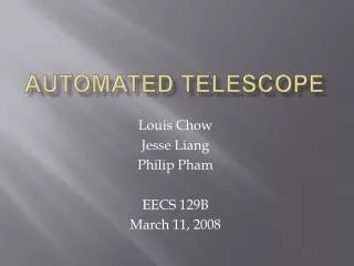 Automated telescope