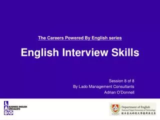 The Careers Powered By English series English Interview Skills