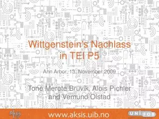 Wittgenstein's Nachlass in TEI P5