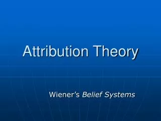 attribution theory