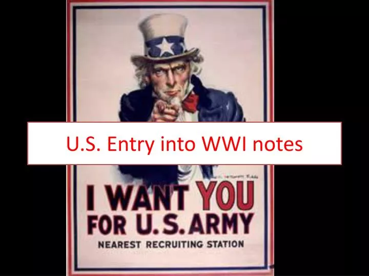 u s entry into wwi notes