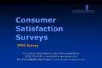 Consumer Satisfaction Surveys - slide 1