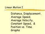 Linear Motion I - slide 1