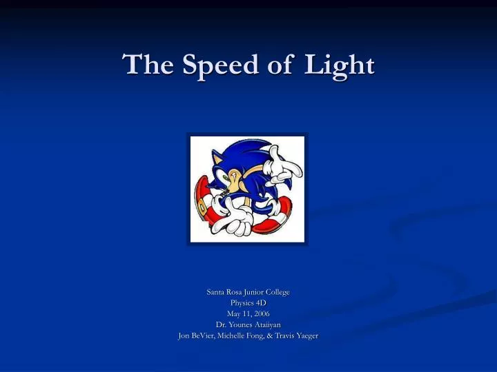 the speed of light