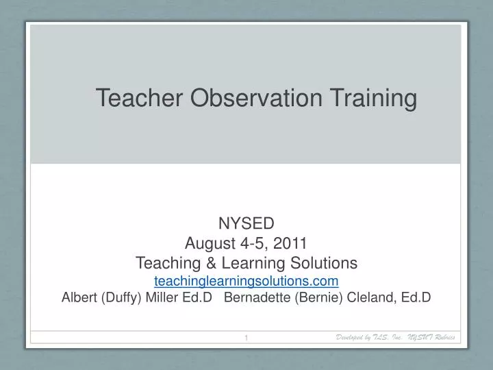 teacher observation training