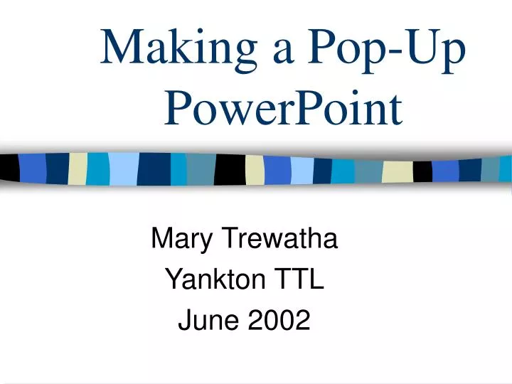 making a pop up powerpoint