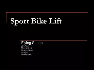 Sport Bike Lift