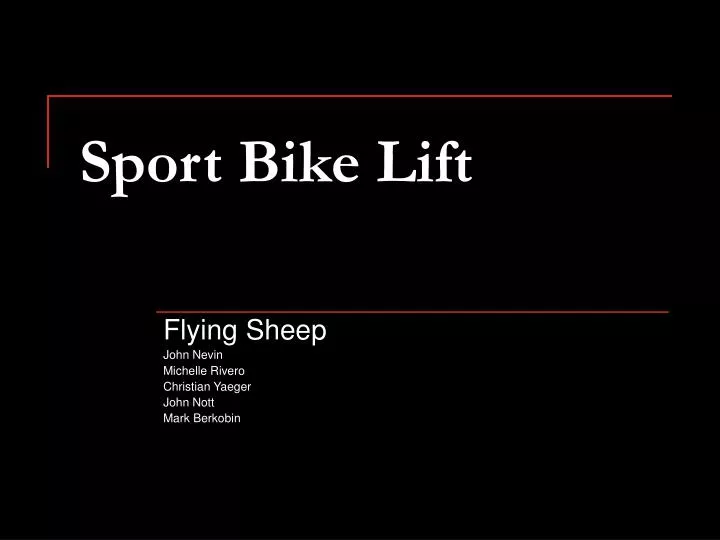 sport bike lift