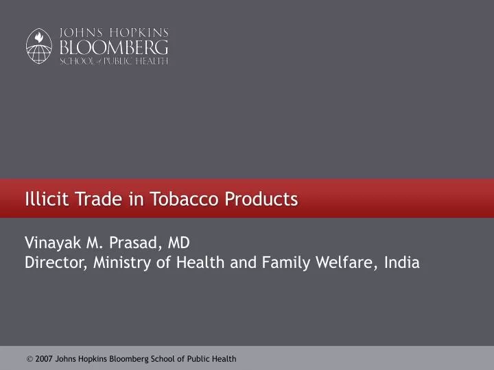 illicit trade in tobacco products
