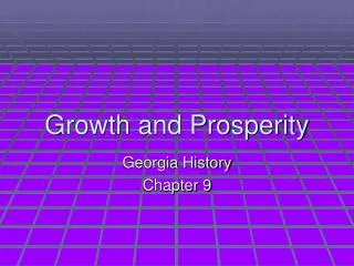 Growth and Prosperity